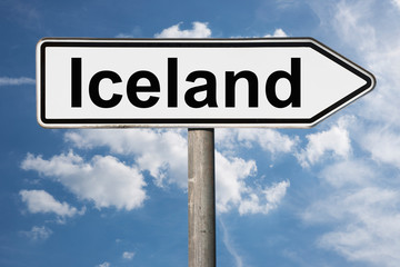 Obraz premium signpost Iceland