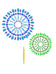 illustration of a fireworks