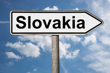 Fototapeta premium signpost Slovakia