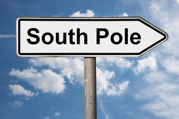Obraz premium signpost South Pole