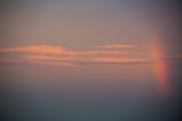 The sky and clouds at sunset.