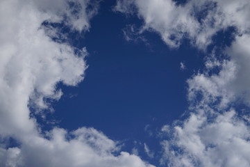 Clouds on blue sky for background concept