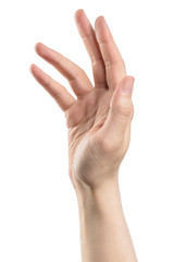 Fototapeta premium Male hand sign, isolated with clipping path on white background