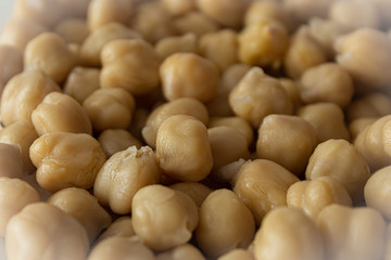 cooked Chickpeas isolated on background, legume, health food