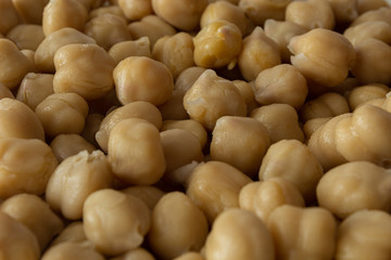 cooked Chickpeas isolated on background, legume, health food
