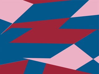 Beautiful of Colorful Art Pink, Red and Blue, Abstract Modern Shape. Image for Background or Wallpaper