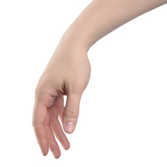 male hand sign, isolated with clipping path on white background
