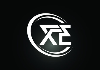 Initial Monogram Letter X E Logo Design Vector Template. Graphic Alphabet Symbol for Corporate Business Identity