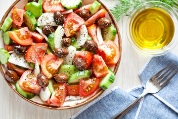 Greek Salad With Organic Vegetables