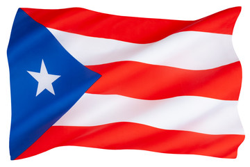 The flag of Puerto Rico