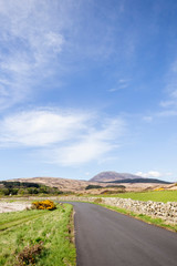 Fototapeta na wymiar open road on Arran in Scotland