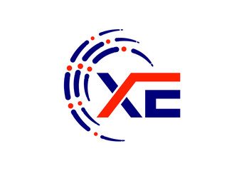 Initial Monogram Letter X E Logo Design Vector Template. Graphic Alphabet Symbol for Corporate Business Identity