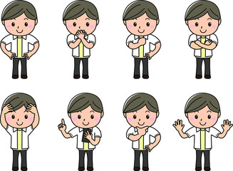 男の子01_02（笑顔・ポーズセット）