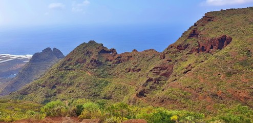 Mountainous coastline panorama