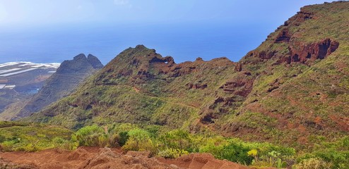 Mountains in front of the coast