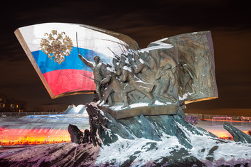 MOSCOW, RUSSIA - 8 JANUARY 2017: Fragment of the monument to Heroes of First World War on Poklonnaya Gora or Poklonnaya Hill.