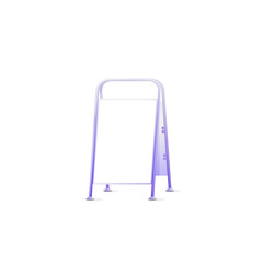 Cafe vector advert board sign illustration. Restaurant menu empty stand. Commercial billboard mockup design with copy space. Isolated object on white background. Announcement banner