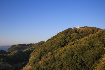 宮崎県日向市　馬ヶ背から見た細島灯台