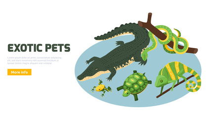 Exotic Pets Isometric Composition 