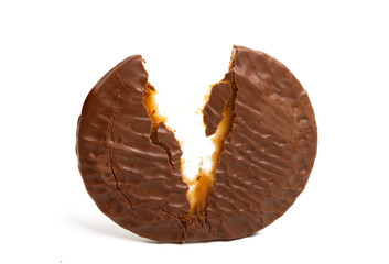 chocolate dutch waffles isolated