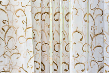 beige pleated tulle background