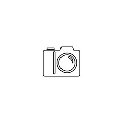 Camera icon in trendy line style. Photography icon.