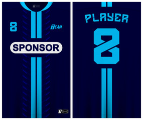 dark blue color soccer jersey template