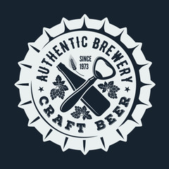 Craft Beer logo design template. Vector illustration