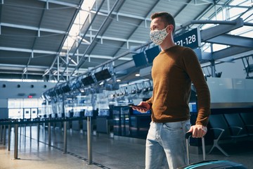 Fototapeta na wymiar Personal protection during traveling