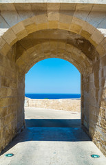 Porta del Soccorso in La Valletta Malta during the day