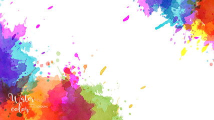 Colorful splash abstract watercolor background
