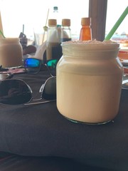 Cold coffee and sunglasses 