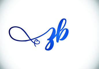 Initial Monogram Letter Z B Logo Design Vector Template. Graphic Alphabet Symbol for Corporate Business Identity