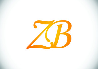 Initial Monogram Letter Z B Logo Design Vector Template. Graphic Alphabet Symbol for Corporate Business Identity