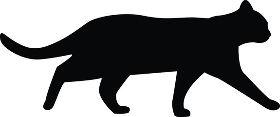 Cat silhouette vector icon
