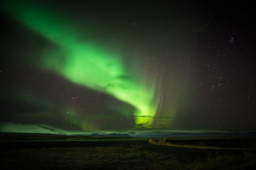 Northern lights, aurora borealis, Iceland