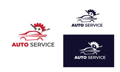 car logo can also for mechanic, car wash , service , car repair with style modern and given full color and black and white very suitable for business , vector eps 10