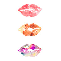 Three fashion lips pattern