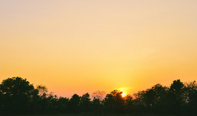 sunset in the mountains 