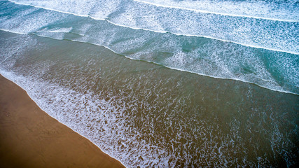 Waves lapping the edge of the shore