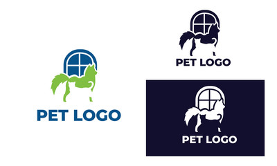 cute cat and dog Logo can also for pet logo, home pet, pet shop, dog care, cat care, cat lover, veterinary in design with full color, black and white color,eps 10 vector