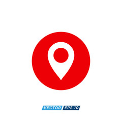 Pin Location Icon Design Vector