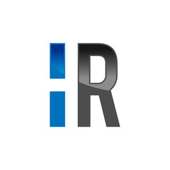 Letter HR typography logo