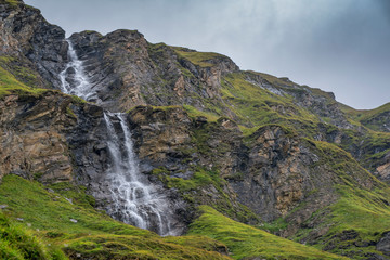 Traveling along Grossglockner alpine pass