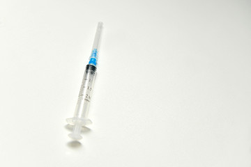 syringe, injection, vaccination, syringe on a white background, medicine