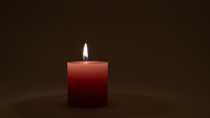 Fototapeta na wymiar candle in the dark