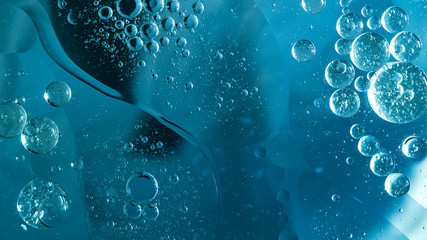 water drops on blue background