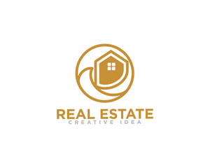 Real Estate Logo Icon Design Vector