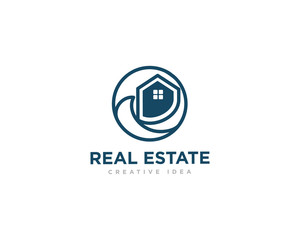 Real Estate Logo Icon Design Vector
