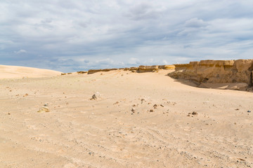 Sand Cliffs in the Gobi Desert